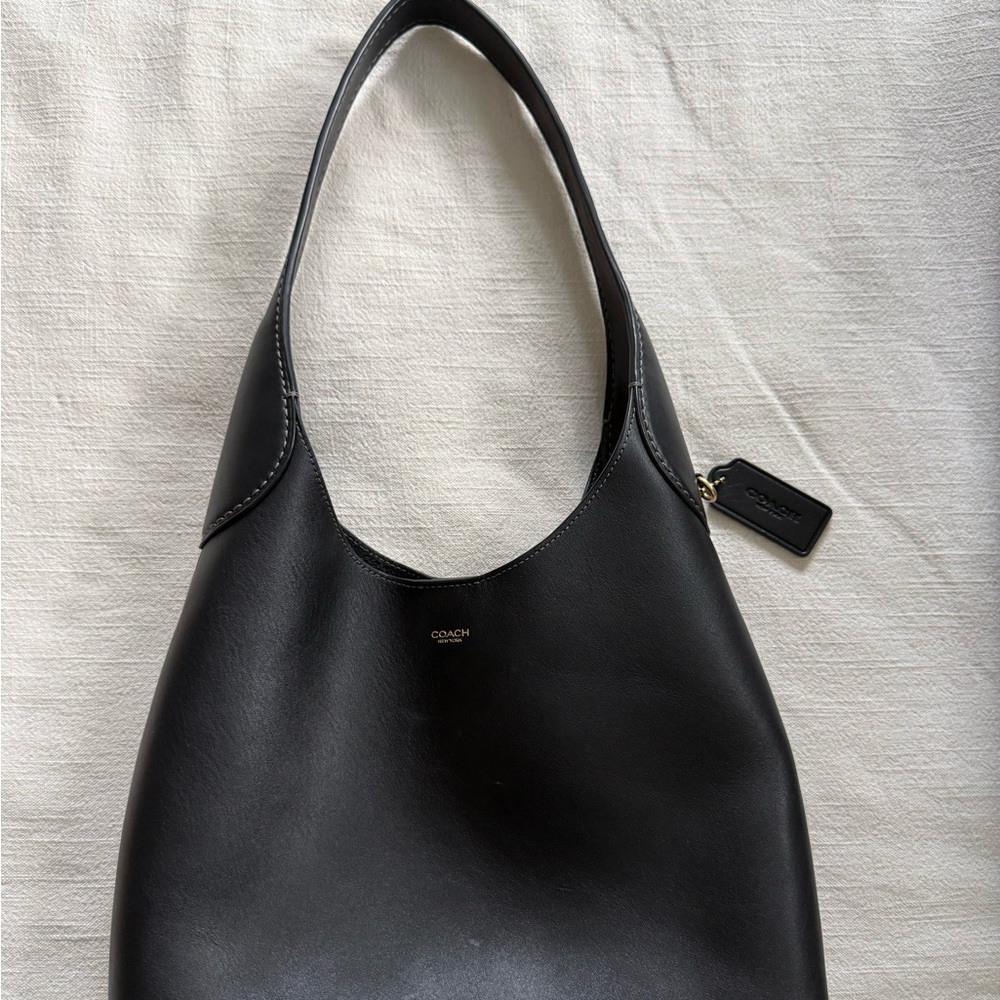 Coach Black Leather Shoulder Bag Brooklyn 28